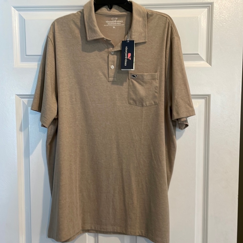 Vinyard Vines Edgartown Polo. XL harvest Tan